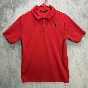 North Face Flashdry Polo‎ Shirt Boys XL Outdoor Performance Red